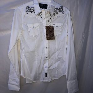 White/Black Cowboy Shirt